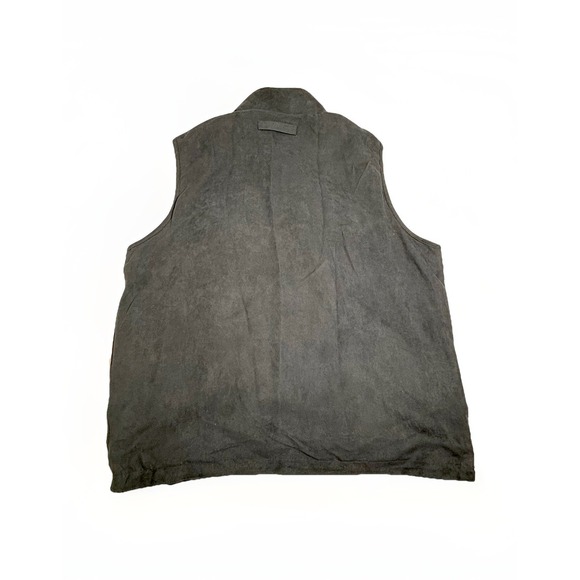 Weatherproof Vest Mens XL Black Suede/Fleece Reversible‎ Full Zip Polyester Dad - Picture 2 of 8